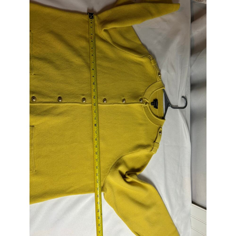 Talbots Yellow Button-Front Knit Cardigan - Picture 6 of 13